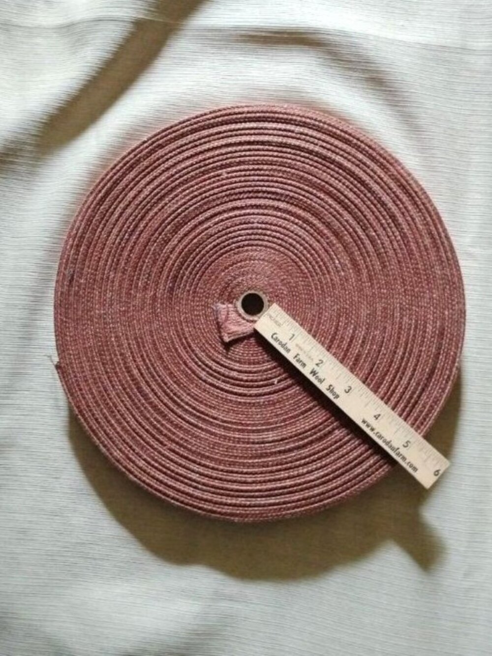 15/16" ~ cotton woven webbing ~ large roll ~ mottled Rust
